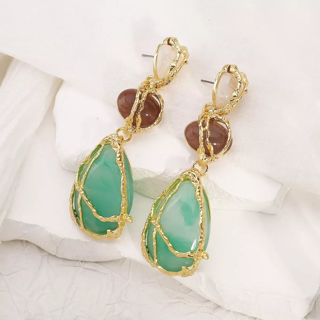 18K Gold-Plated Teardrop Earrings - The Hippie Nest Boutique