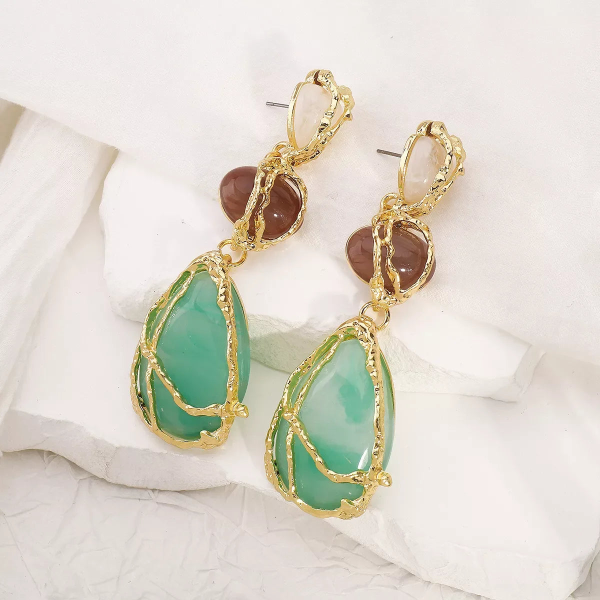 18K Gold-Plated Teardrop Earrings - The Hippie Nest Boutique