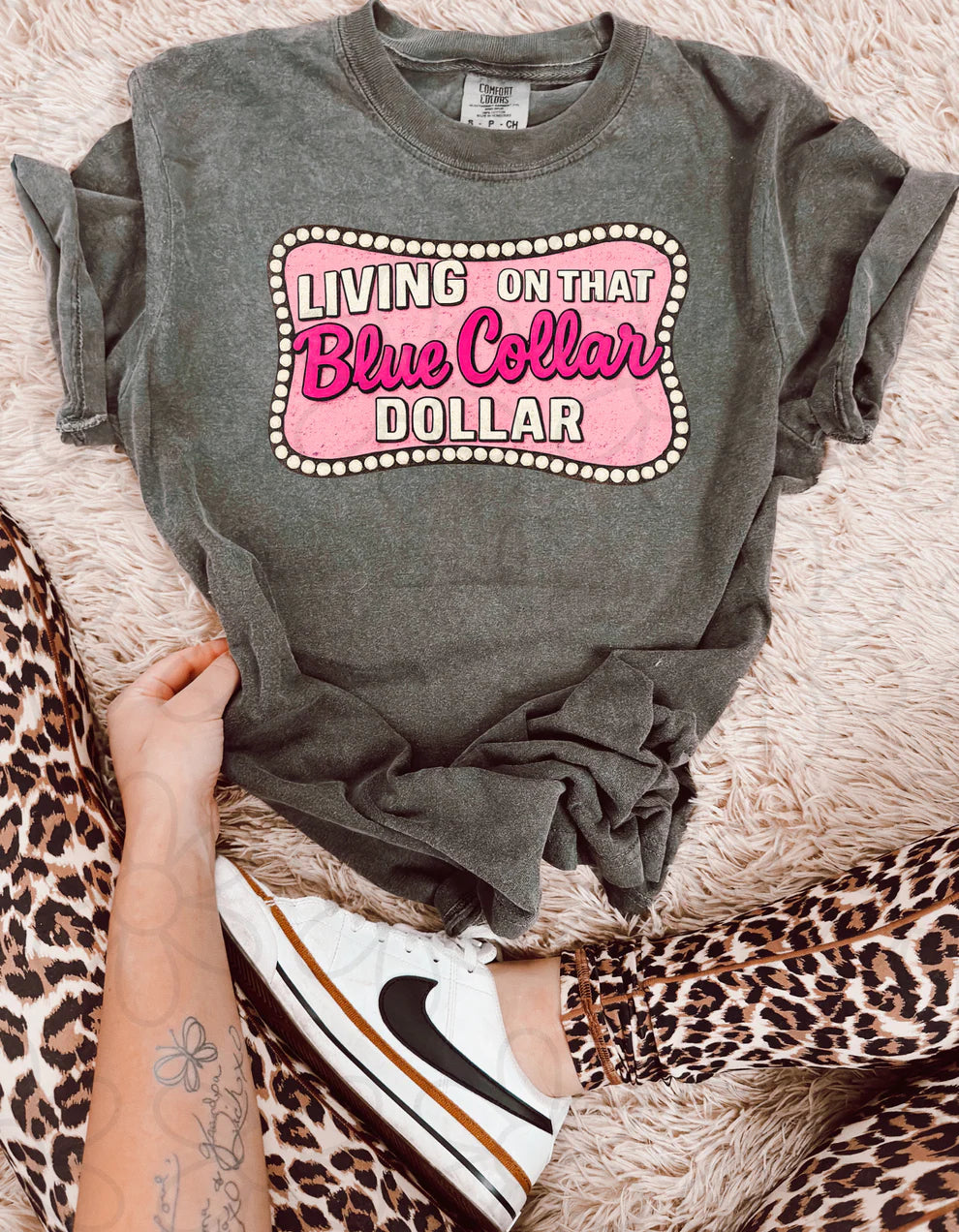 Living On That Blue Collar Dollar Tee