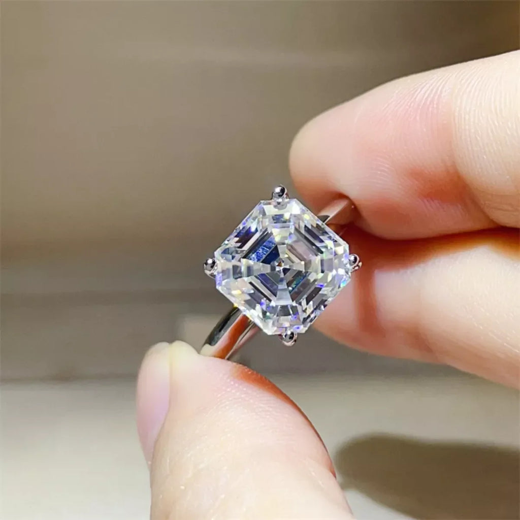 5 Carat Moissanite 925 Sterling Silver Ring - The Hippie Nest Boutique
