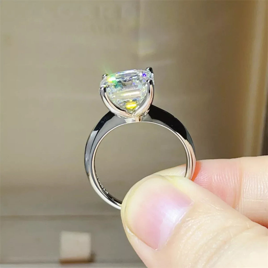 5 Carat Moissanite 925 Sterling Silver Ring - The Hippie Nest Boutique